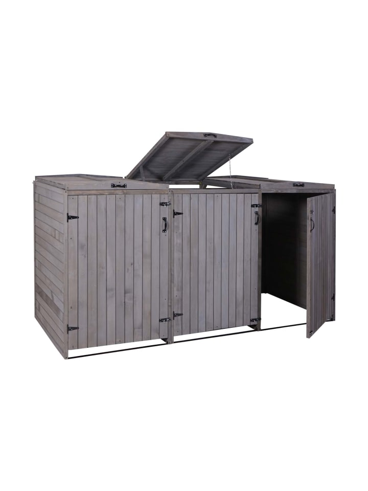 MCW 3er-/6er-Mülltonnenverkleidung H74, Anthrazit-grau günstig kaufen onesize