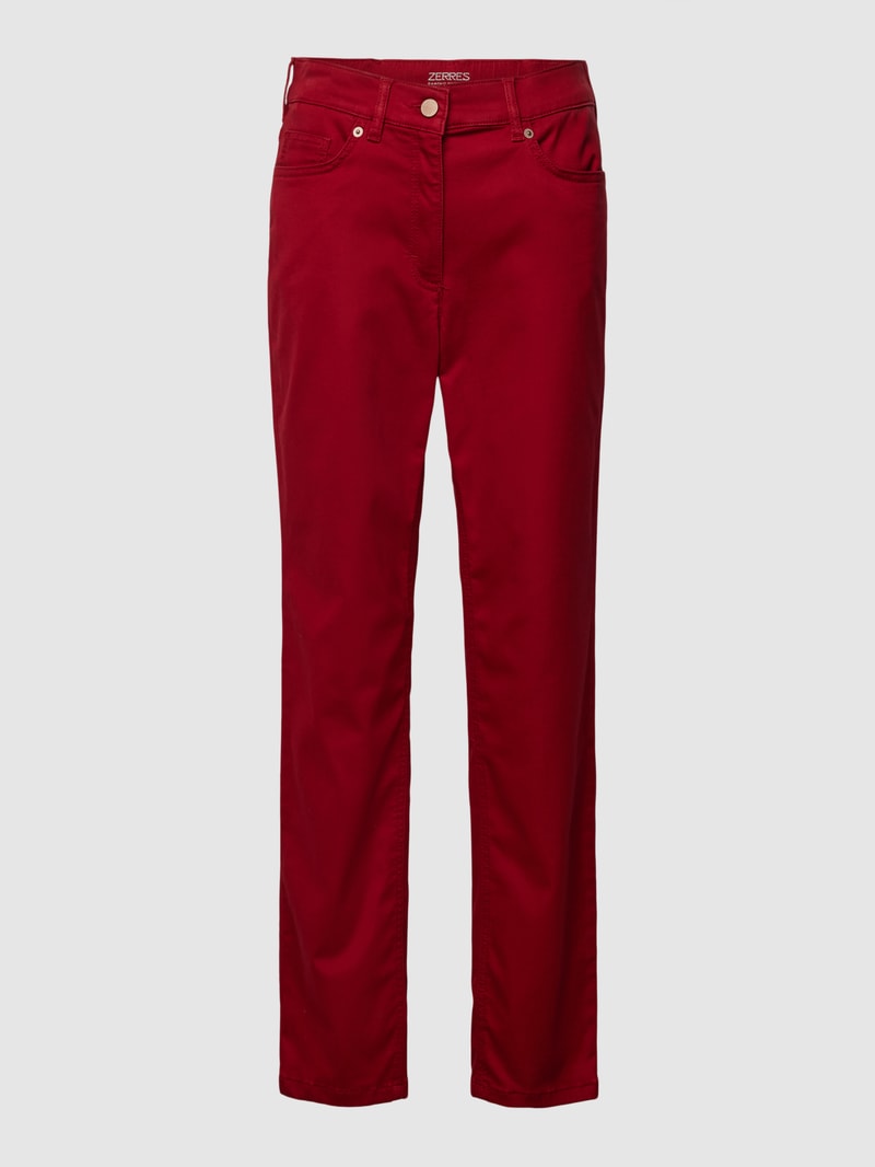 Comfort Fit Jeans im 5-Pocket-Design Modell 'GRETA' in rot