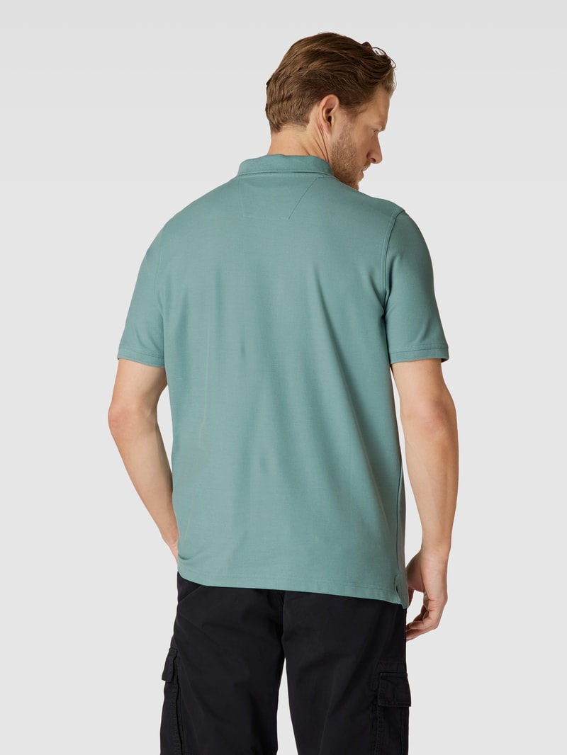 Poloshirt mit Logo-Stitching in schilf