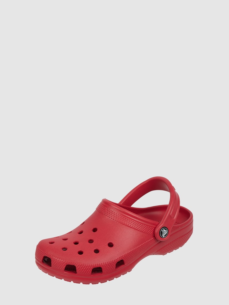 Clogs mit Fesselriemen in rot