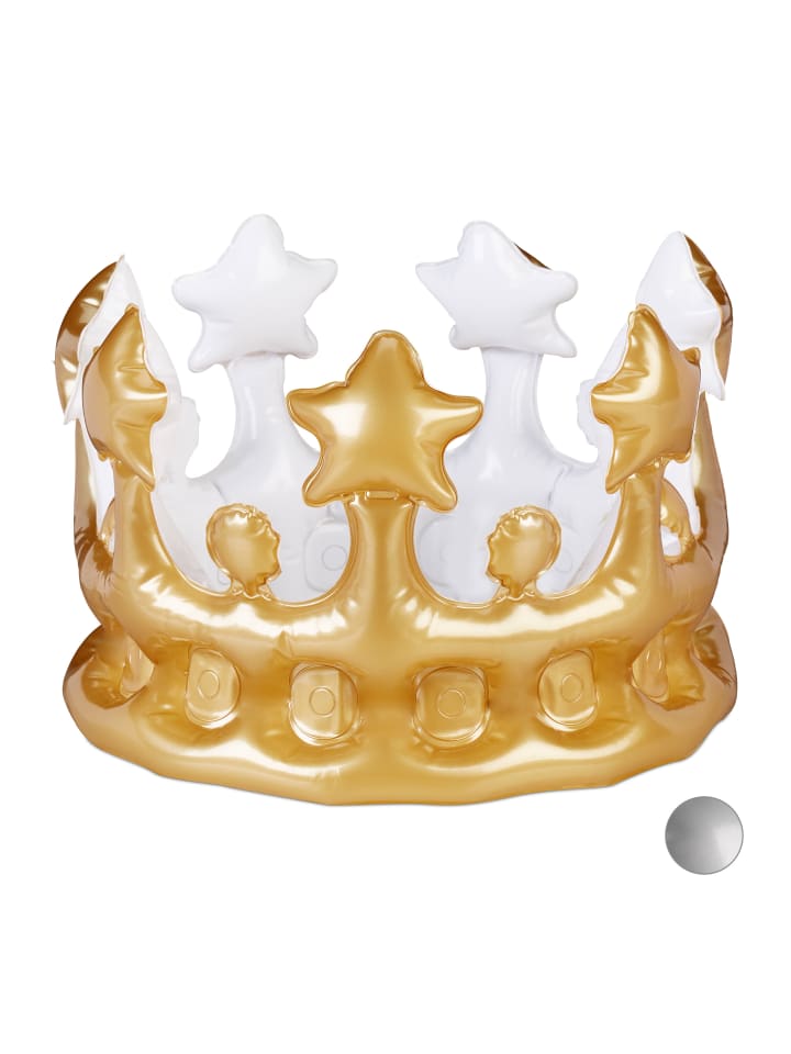 relaxdays Aufblasbare Krone in Gold günstig kaufen onesize