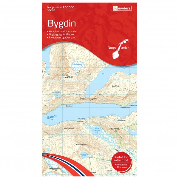 Nordeca - Wander-Outdoorkarte: Bygdin 1/50 - Wanderkarte