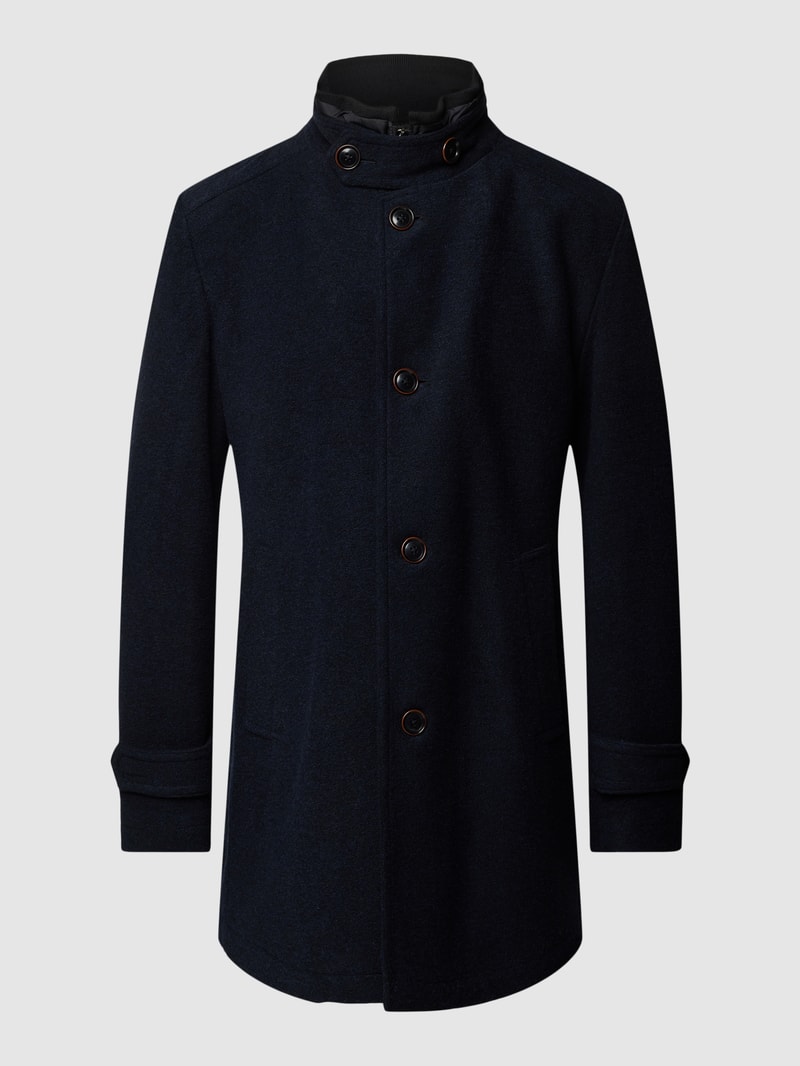 Mantel mit Krageneinsatz Modell 'Richmond' in marineblau