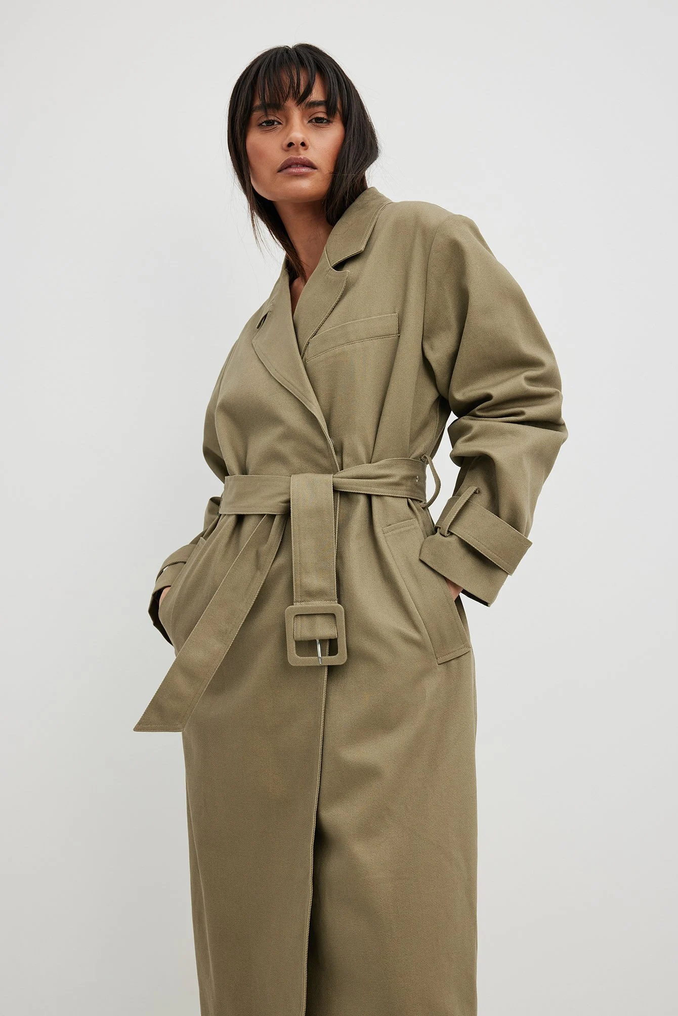 Trenchcoat aus schwerer Baumwolle