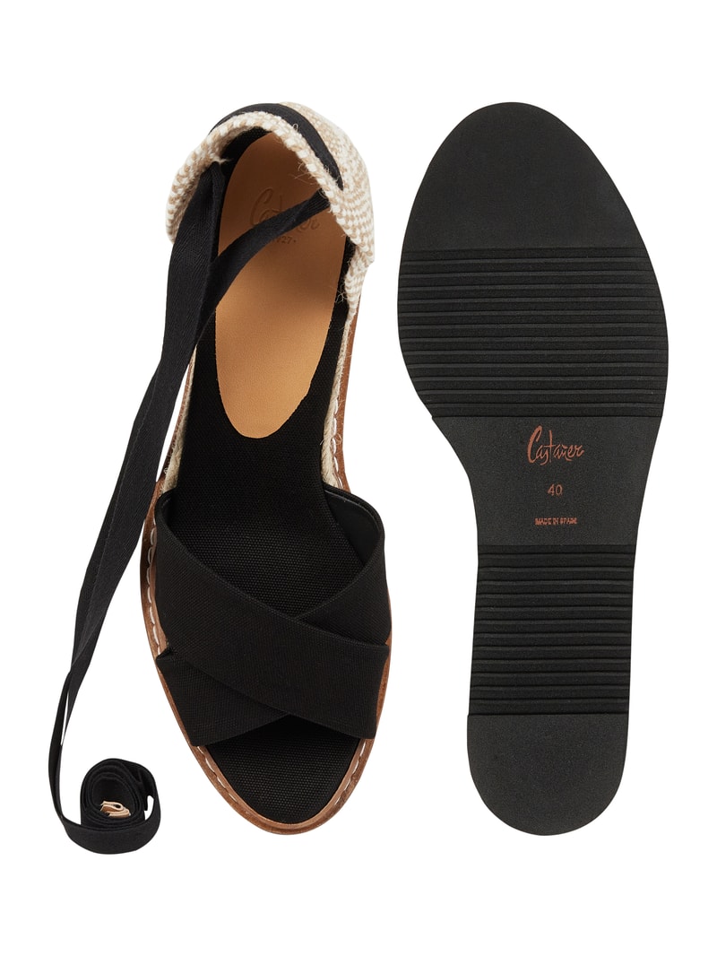 Wedges aus Textil Modell 'Bonnie' in schwarz
