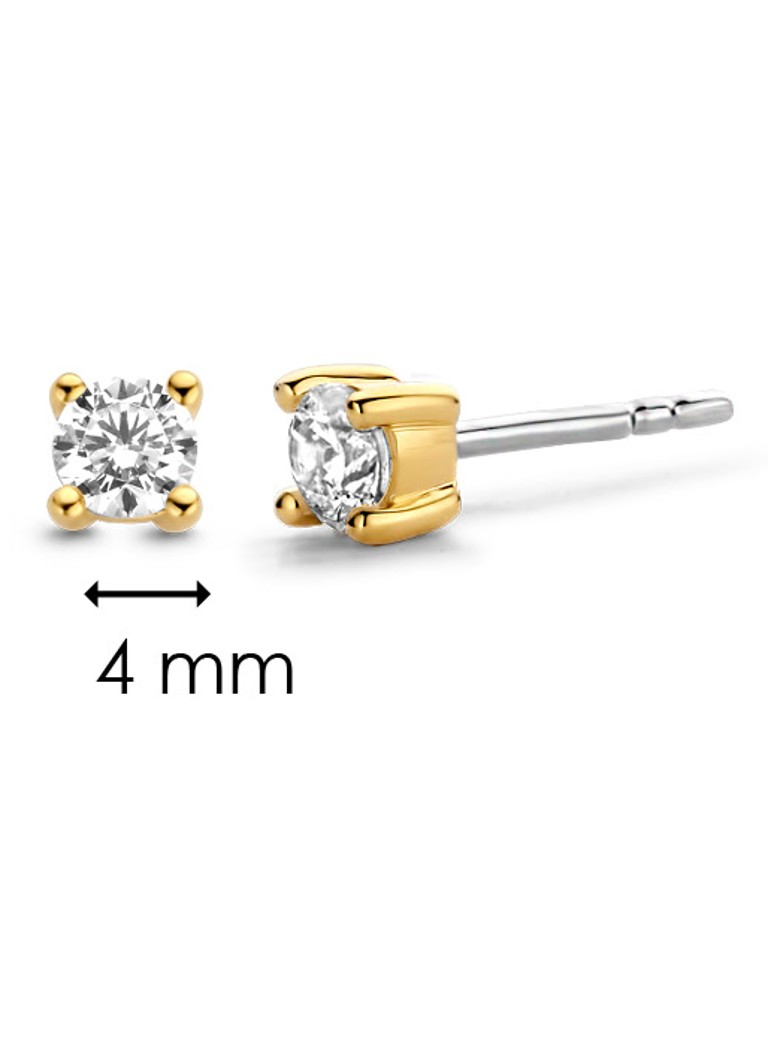 TI SENTO - Milano Gold-plated Stud Earrings 7836ZY