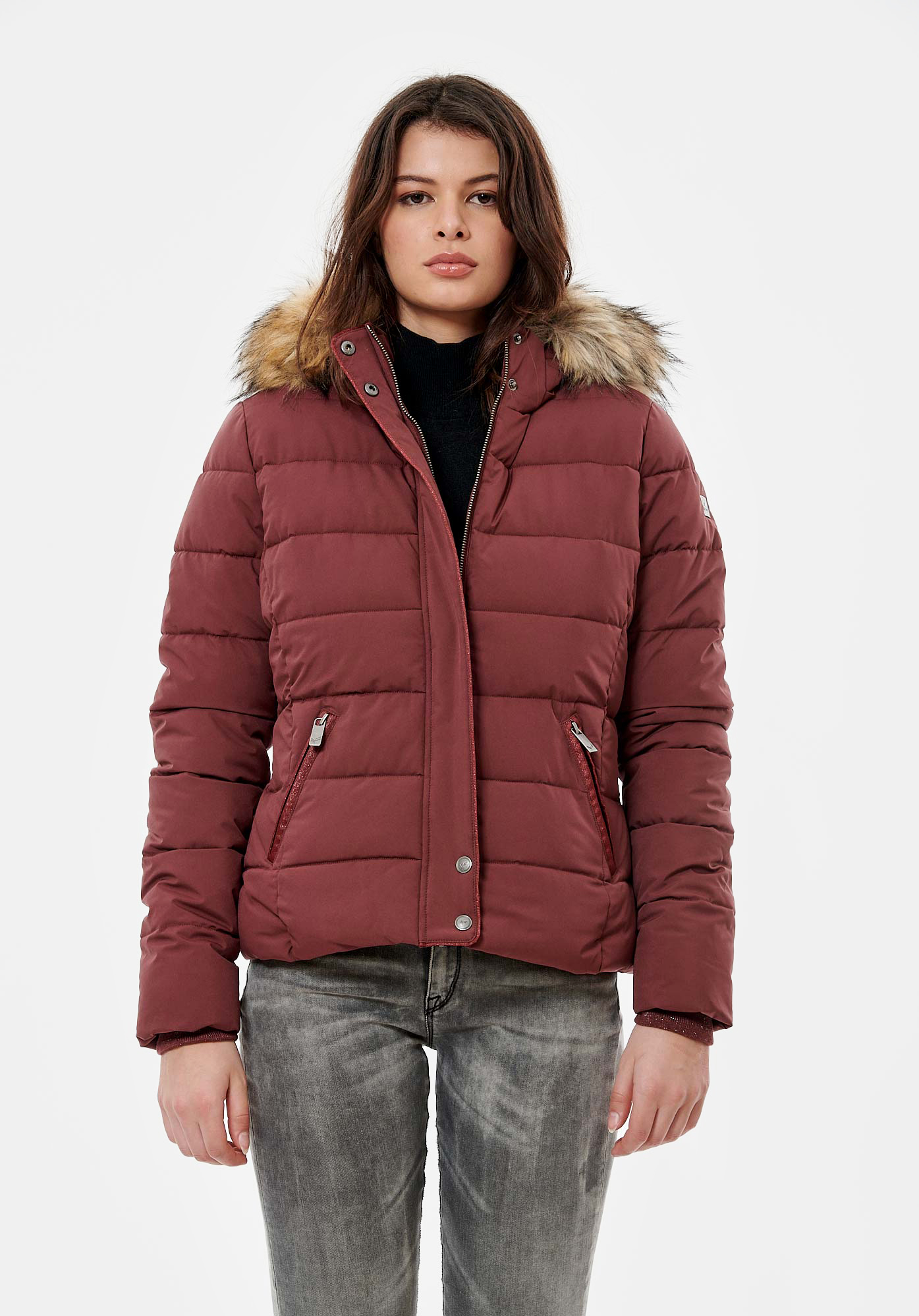 DABBY  Doudoune bordeaux femme