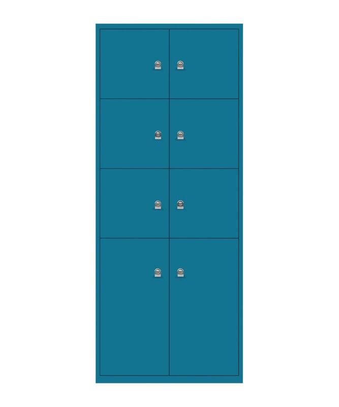 Bisley LateralFile Lodge Stahl Schließfach Schlüssel 800 x 470 x 1.985 mm Blau