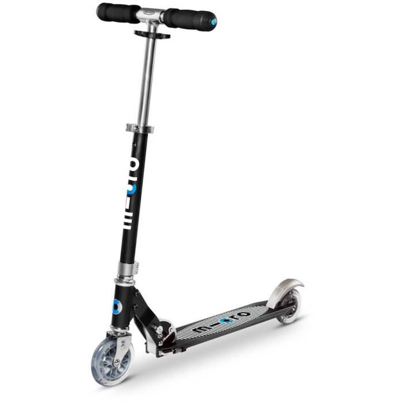 Trottinette 2 roues pliable Enfant – Micro Sprite Noir Grip Rayé noir