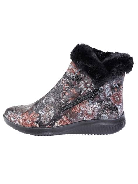 Stiefelette in floraler Optik
