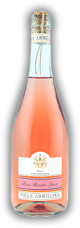 Villa Armellina, Rose - Rosato - Secco, IGT, Vino Rosato Frizzante, Venetien  Villa Armellina, Rose - Rosato - Secco, IGT, Vino Rosato Frizzante, Venetien  Ausdrucksstark mit schöner Perle. 0,75	 Liter - Vol 10,5%