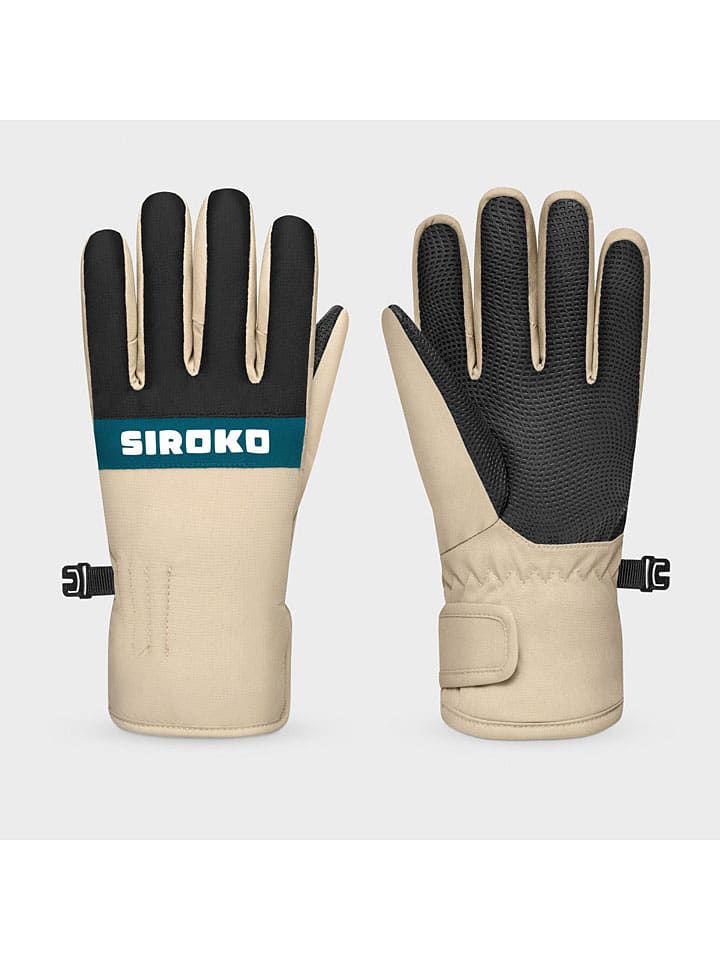 Siroko Funktionshandschuhe ''Whiz'' in Schwarz/ Beige günstig kaufen