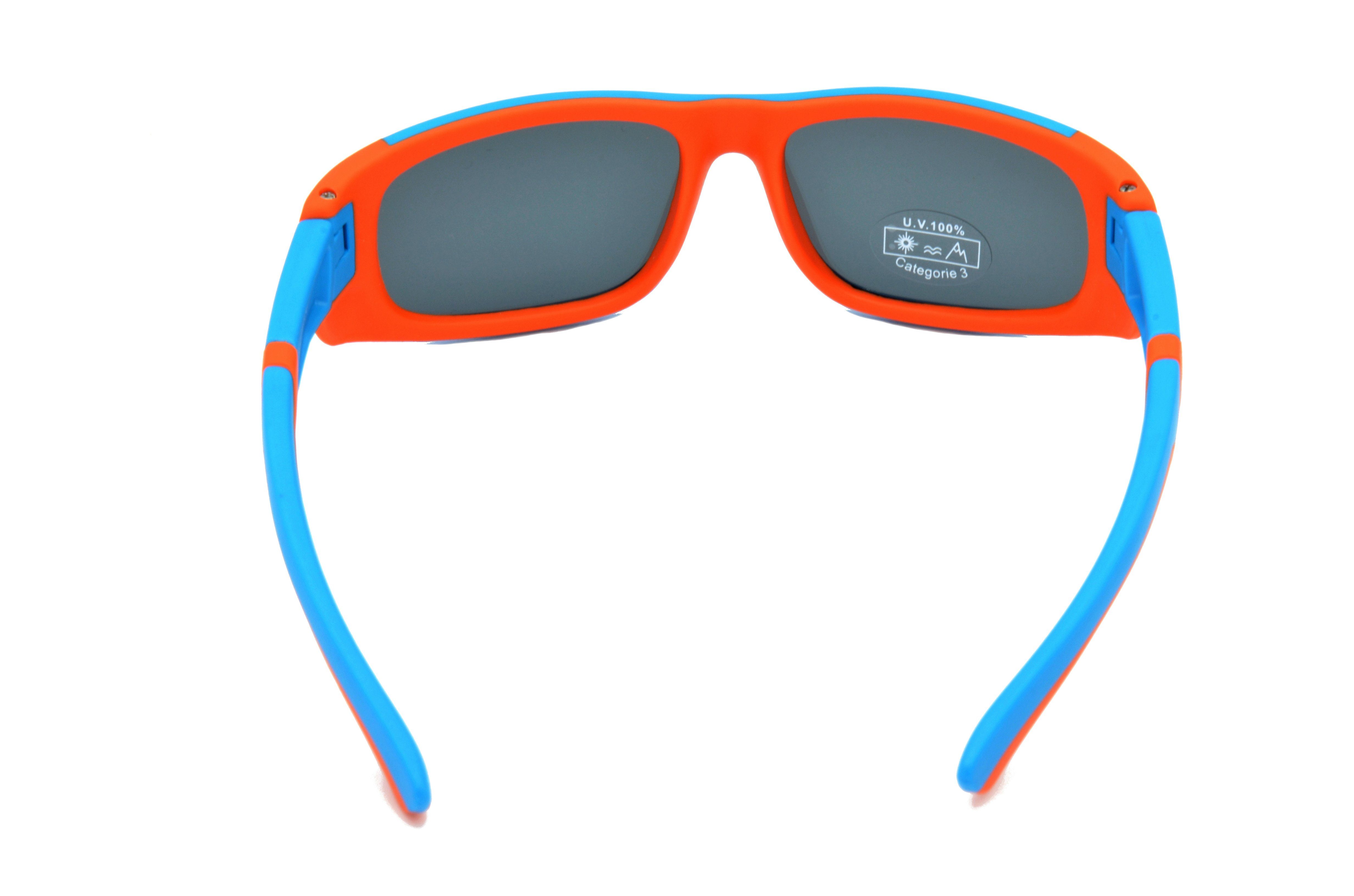 Gamswild Sonnenbrille WJ5119 GAMSKIDS Kinderbrille 6-12 Jahre Jugendbrille Mädchen Jungen Unisex, blau - orange, grün - grau, dunkelrot -orange super flexible Bügel