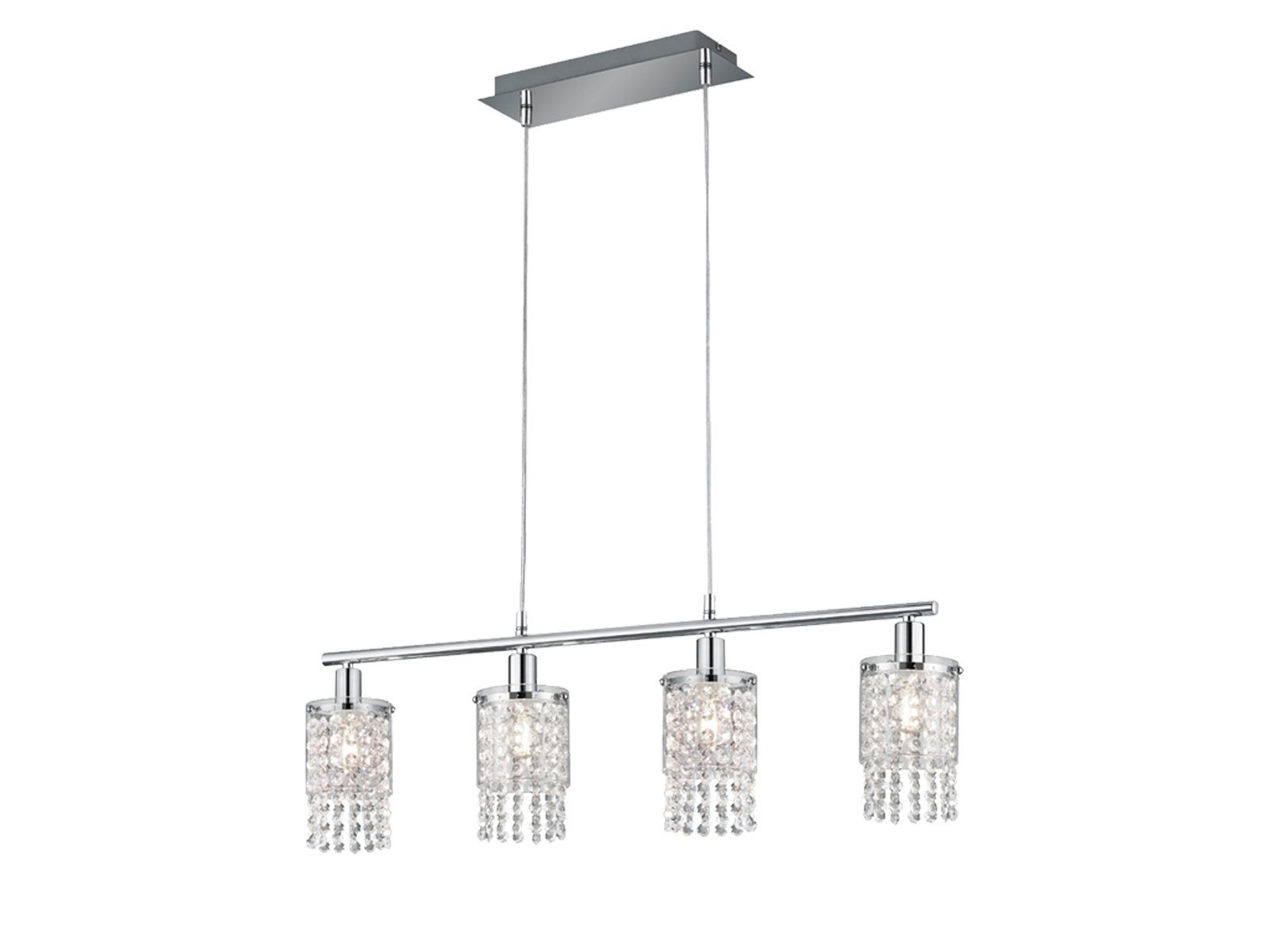 meineWunschleuchte LED Pendelleuchte, Dimmfunktion, LED wechselbar, Warmweiß, Designer-lampe Balken-lampe Kristall hängend über-n Esstisch, B 150cm