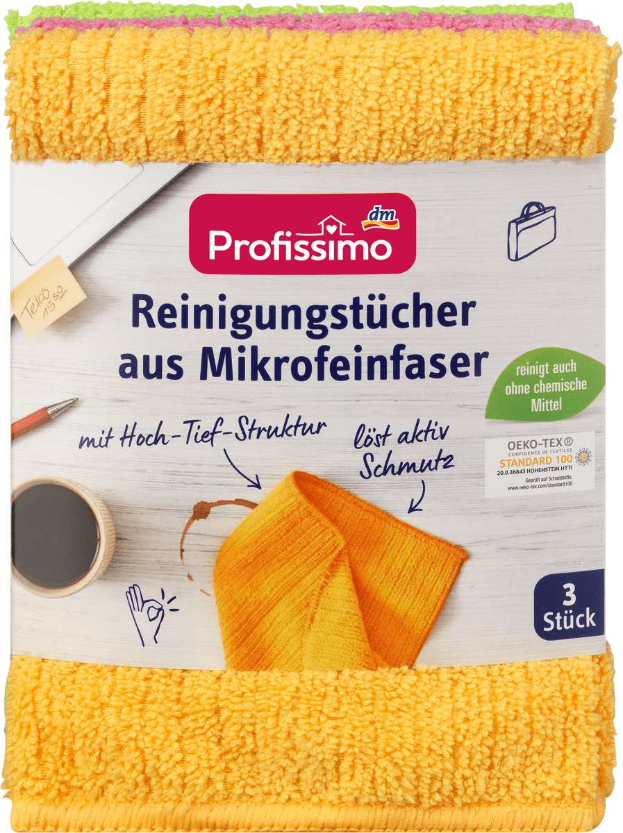 Reinigungstücher aus Mikrofeinfaser, 3 St