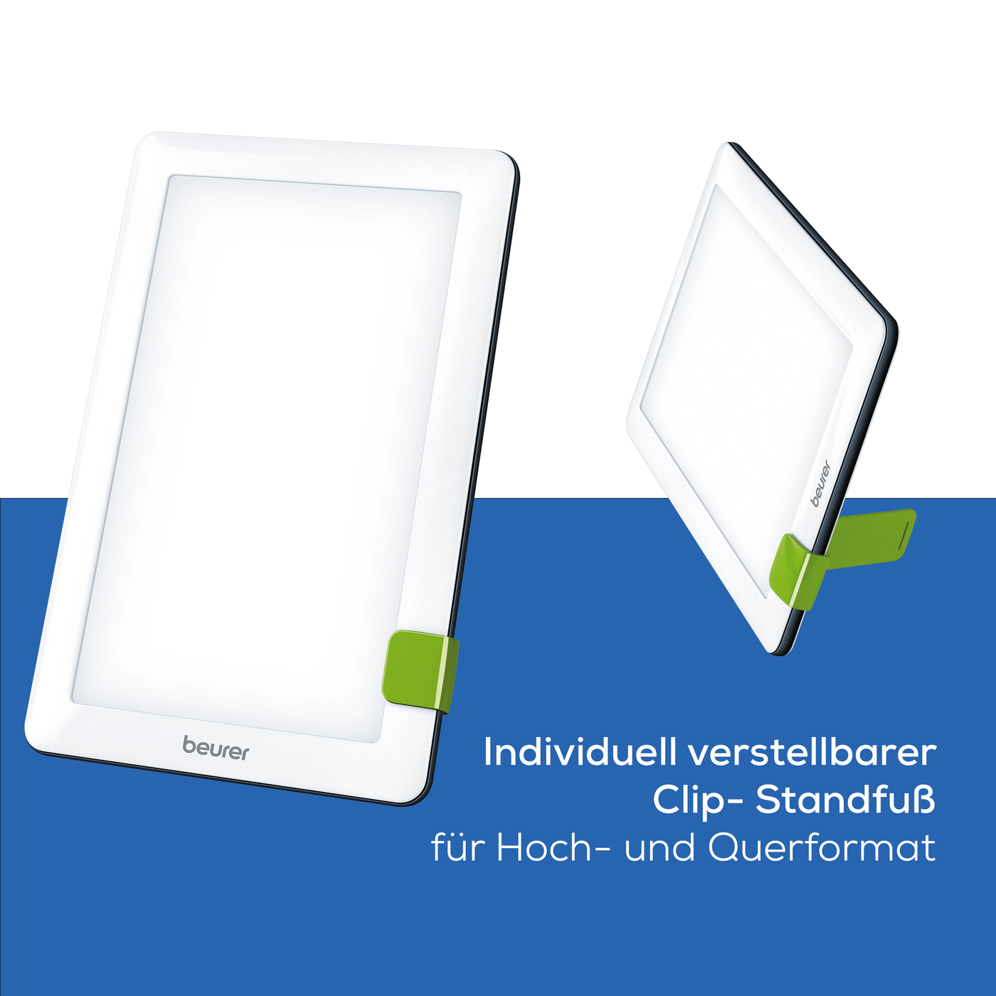 Beurer Tageslichtlampe TL 30-Kompakte Tageslichtlampe horizontal & vertikal anwendbar mit variablem Standfuß
