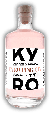 Kyrö Pink Gin Kyrö Pink Gin Typisch kräftiger Wacholder-Charakter in perfektem Einklang mit der Süße der Früchte. 0,5	 Liter - Vol 38,2%