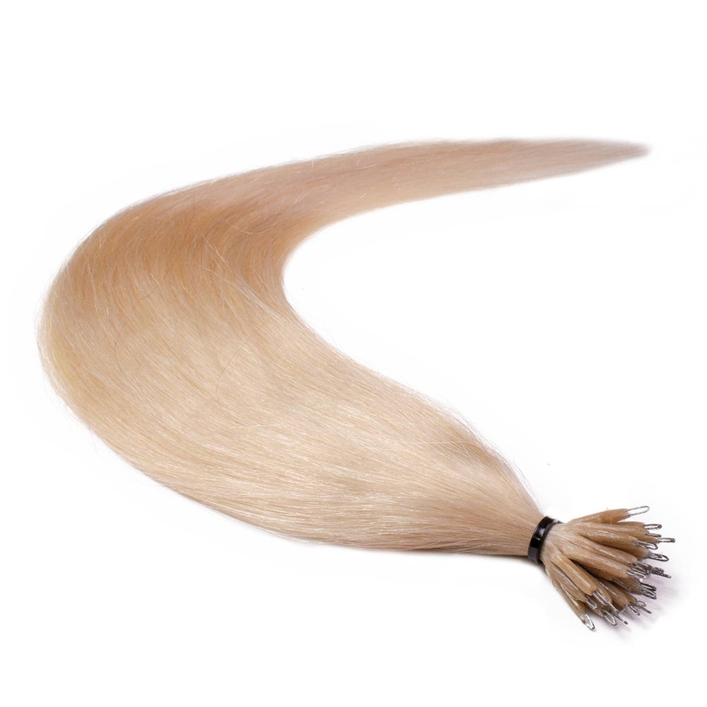 hair2heart Extensions à froid Nanoring Premium cheveux naturels #20 Blond cendré 0.5g extensions