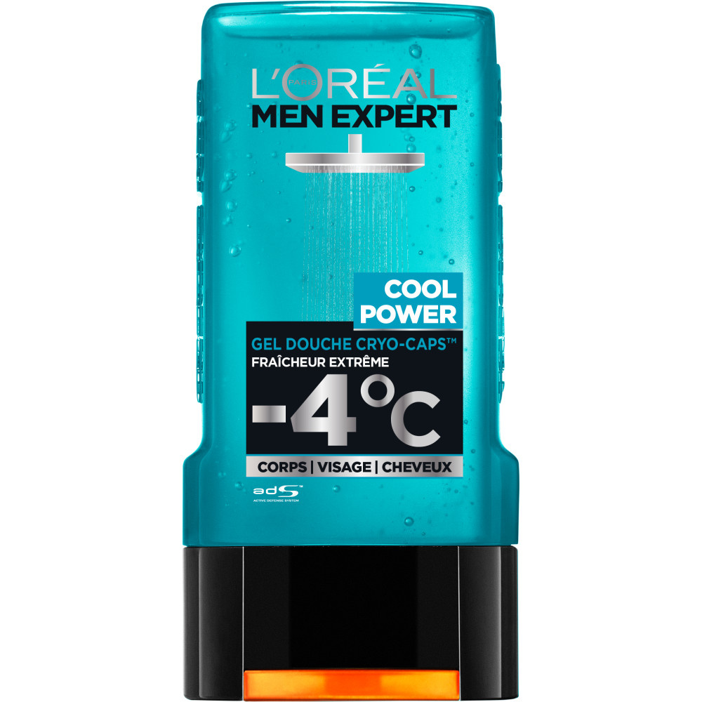 L'Oréal Paris L'Oréal Men Expert Cool Power Gel Douche Frais - 300ml Gel Douche Fraîcheur Homme