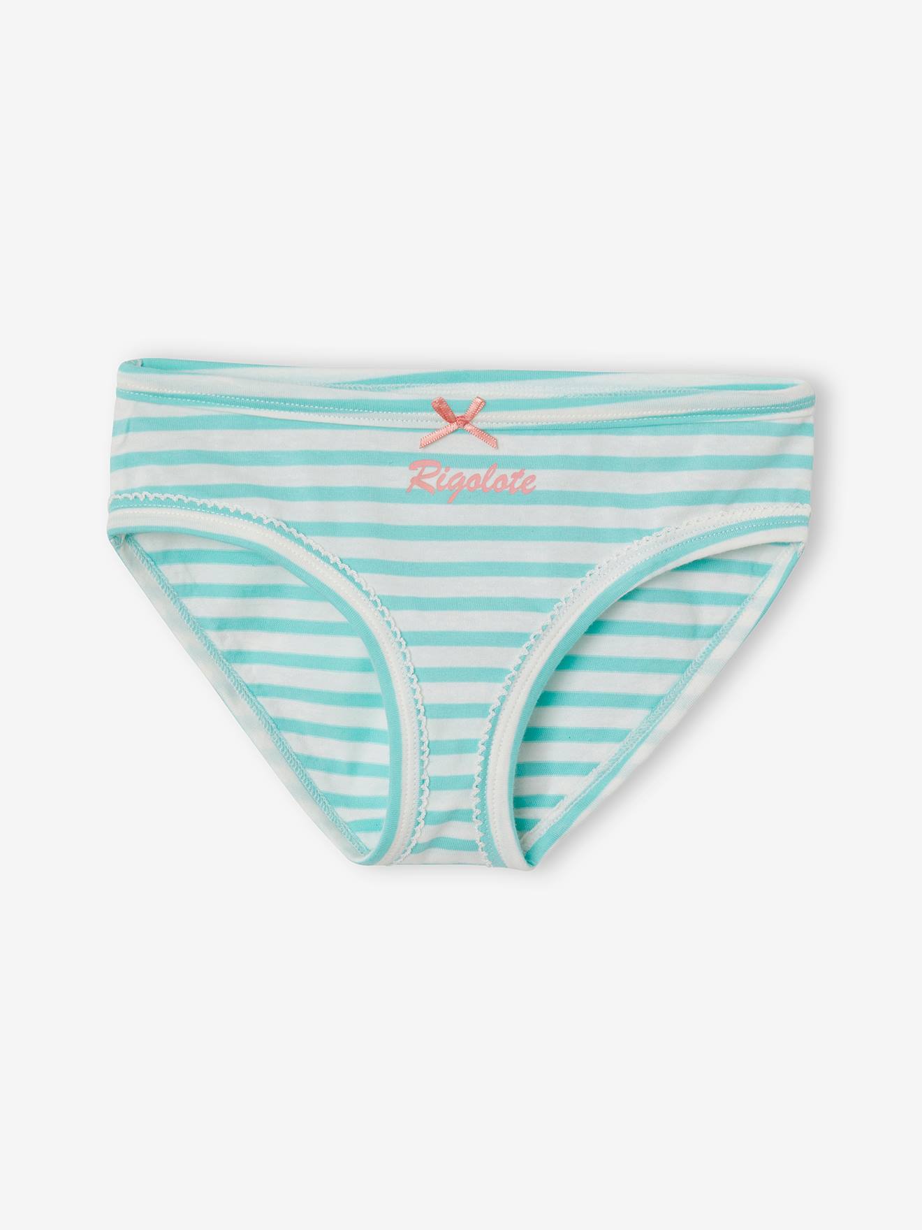 Lot de 7 culottes fille lot ivoire rayé