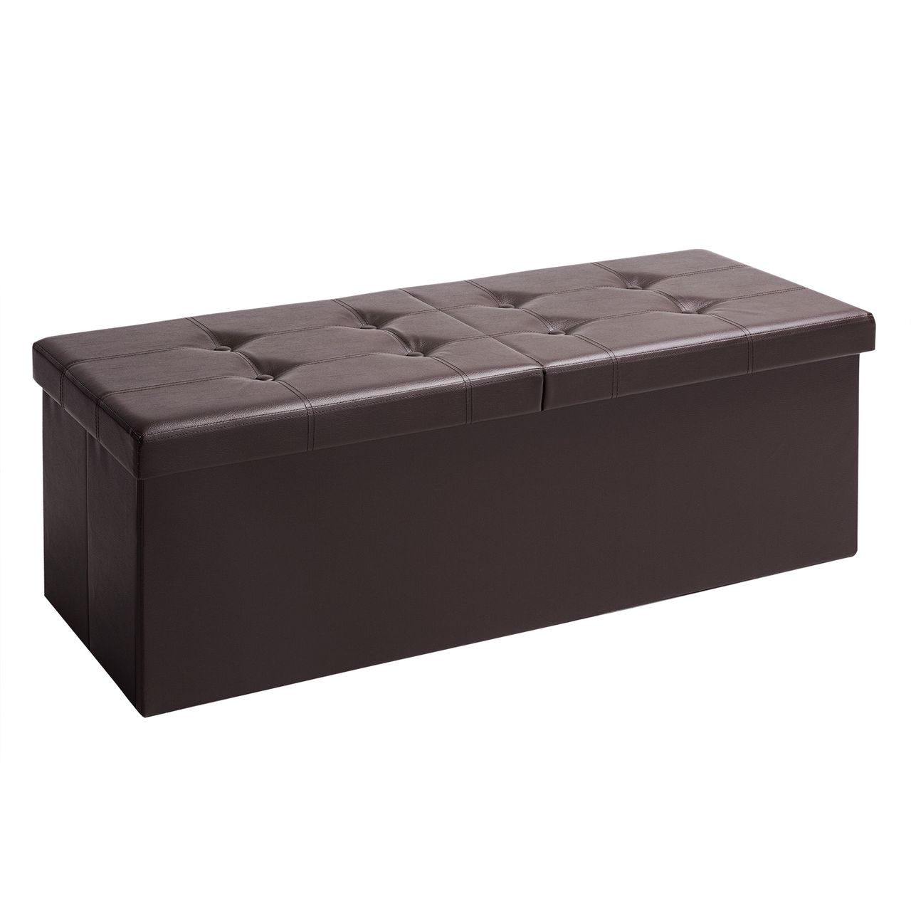 Casaria Sitzbank Braun 80x40x40cm mit Stauraum faltbar