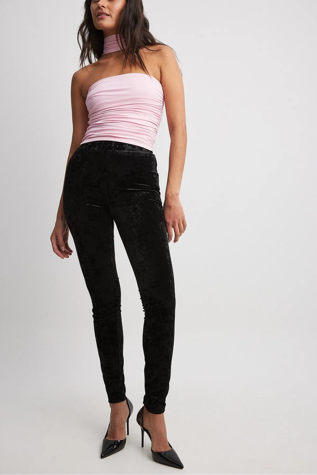 NA-KD  Sport-Leggings - Schwarz - Hoher Bund