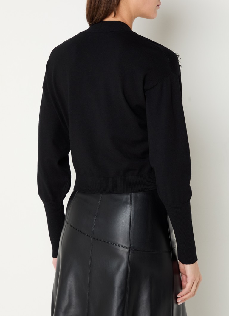 Gilet Benetton en maille fine avec détails en dentelle