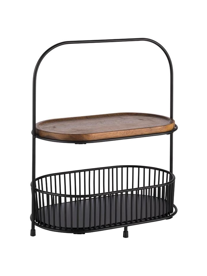 APS Etagère in Schwarz/Braun 31 x 17 cm, H: 37,5 cm  günstig kaufen onesize