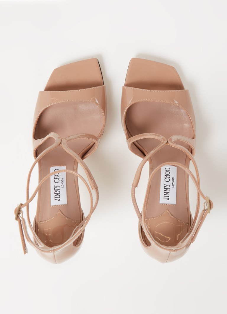 Sandale Jimmy Choo Azia din piele lăcuită