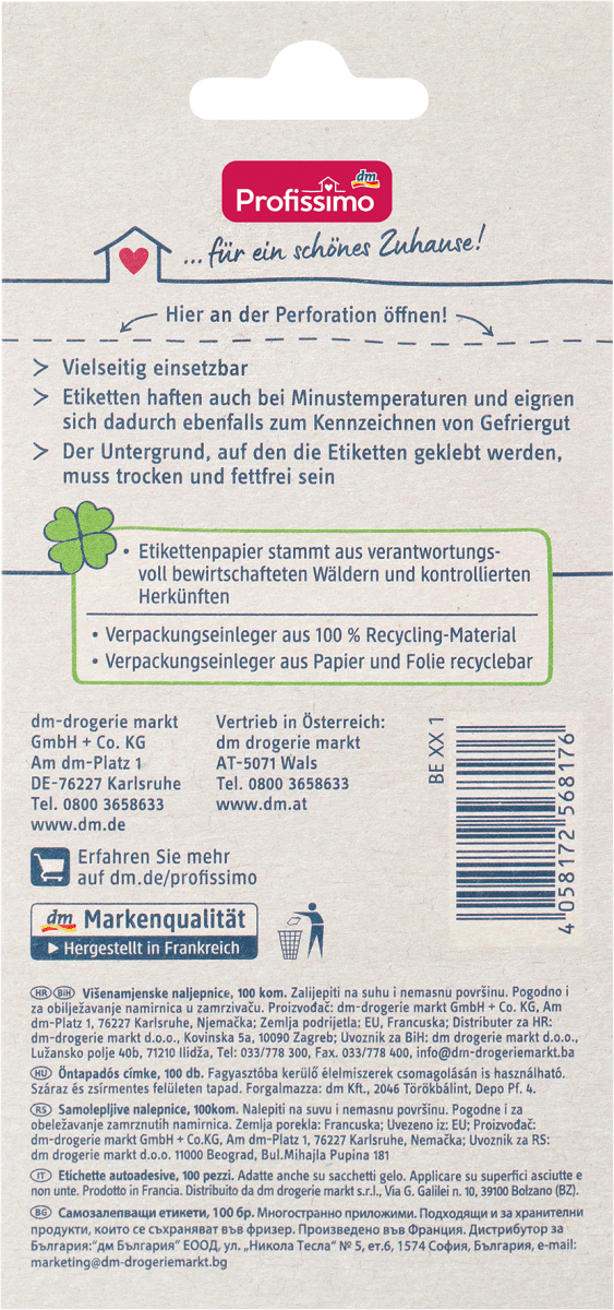 Klebeetiketten, 1 St