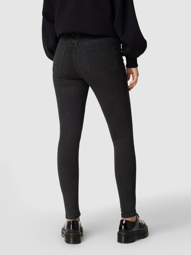 High Waist Skinny Fit Jeans mit Stretch-Anteil in schwarz