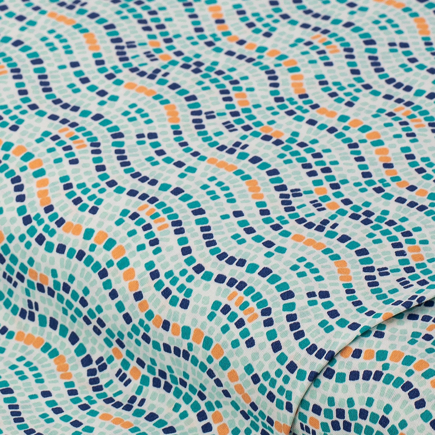 Baumwollstoff Mosaik-Welle 