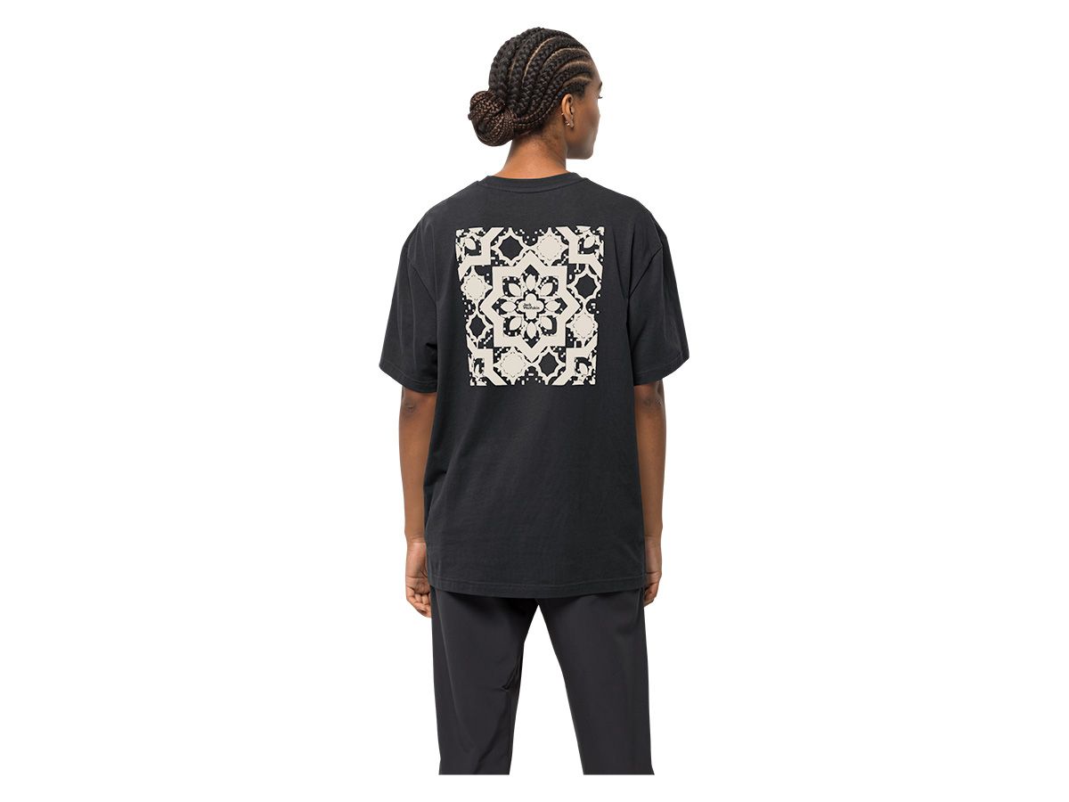 Jack Wolfskin Eschenheimer Back Granite Black Unisex T-Shirt