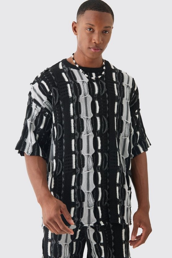 Oversize T-Shirt mit 3D-Print