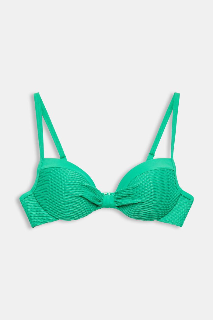 Recycelt: Wattiertes Bikinitop mit Struktur