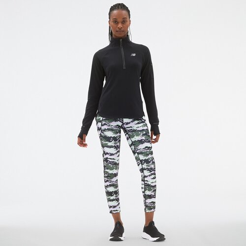 DAMEN T-SHIRT NB HEAT GRID HALF ZIP