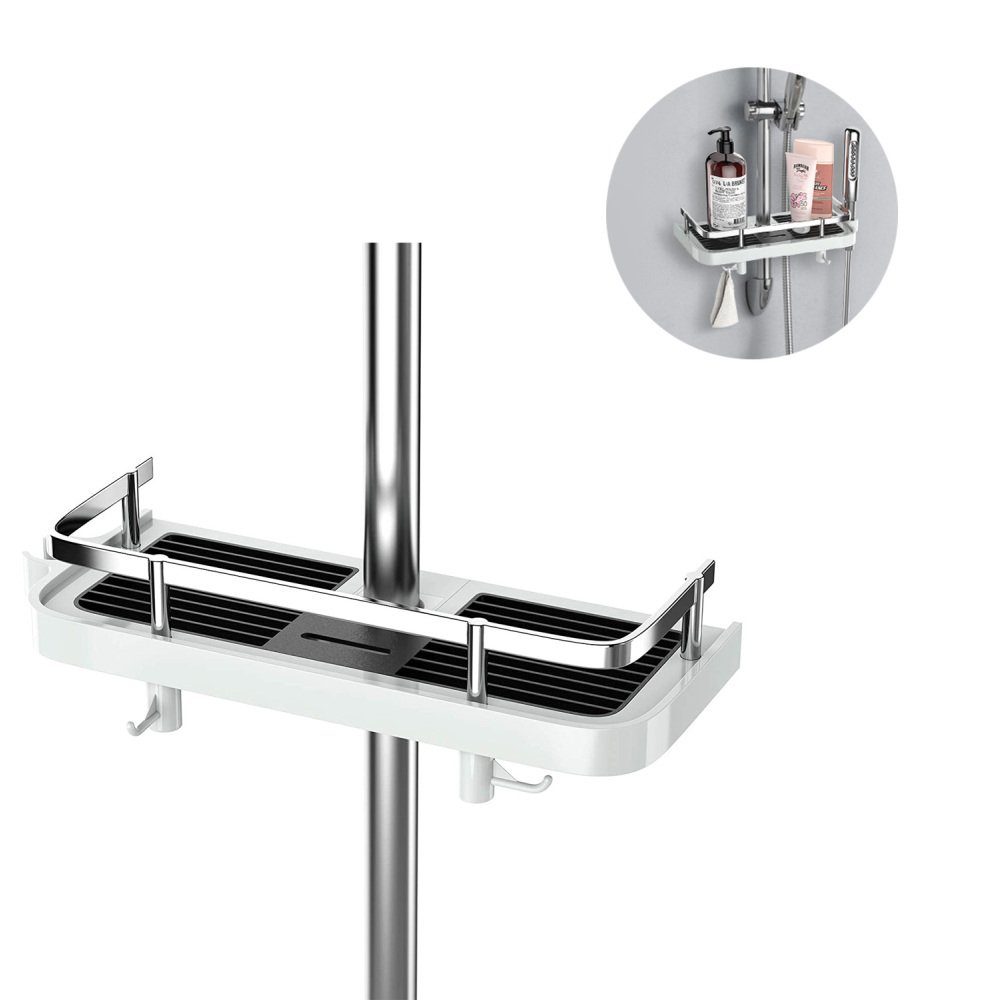 FeelGlad Eckregal Duschablage, Ablage mit Haken