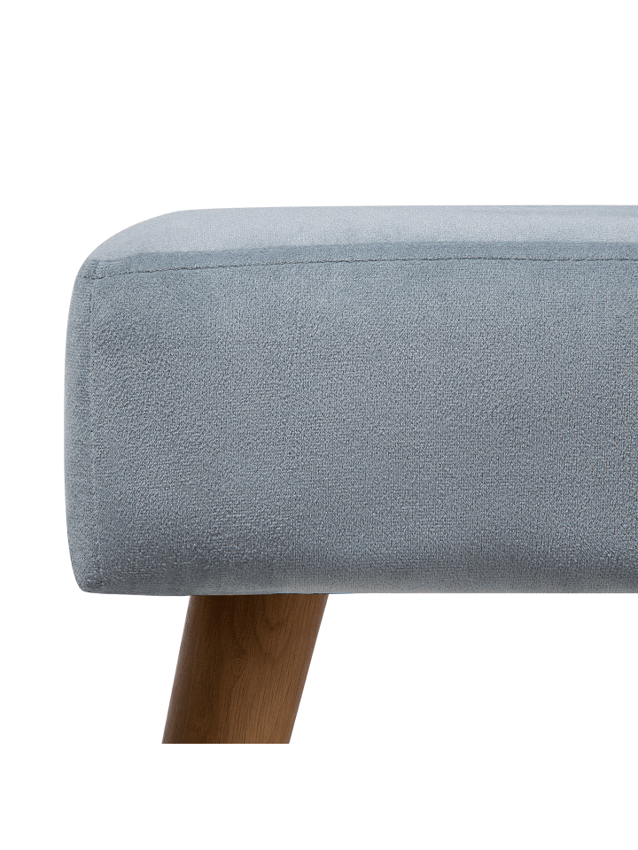 Beliani Hocker TAKOMA in Grau/Heller Holzfarbton - (W) 50 x (H) 35 x (L) 30 cm günstig kaufen onesize