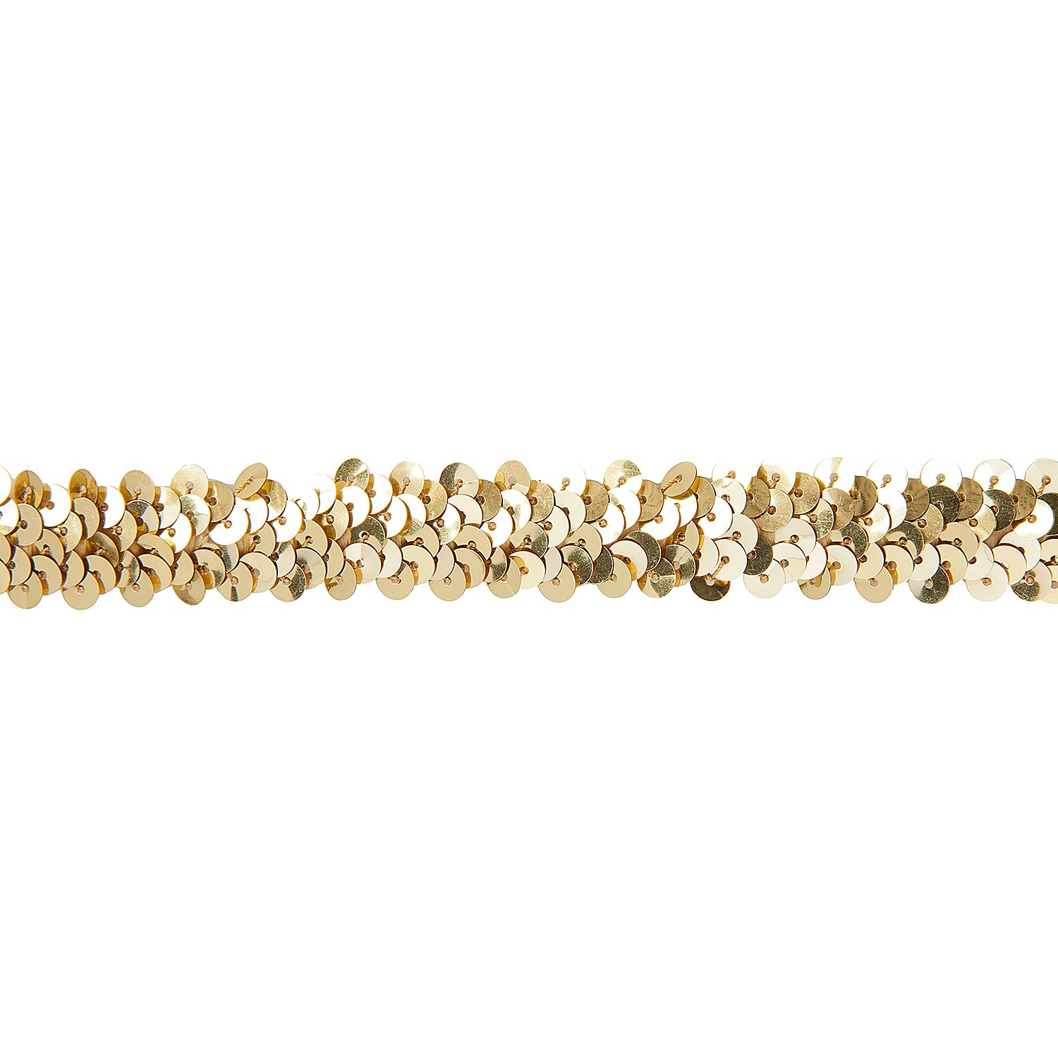 Elastik-Paillettenband, gold, Breite: 20 mm, Länge: 3 m