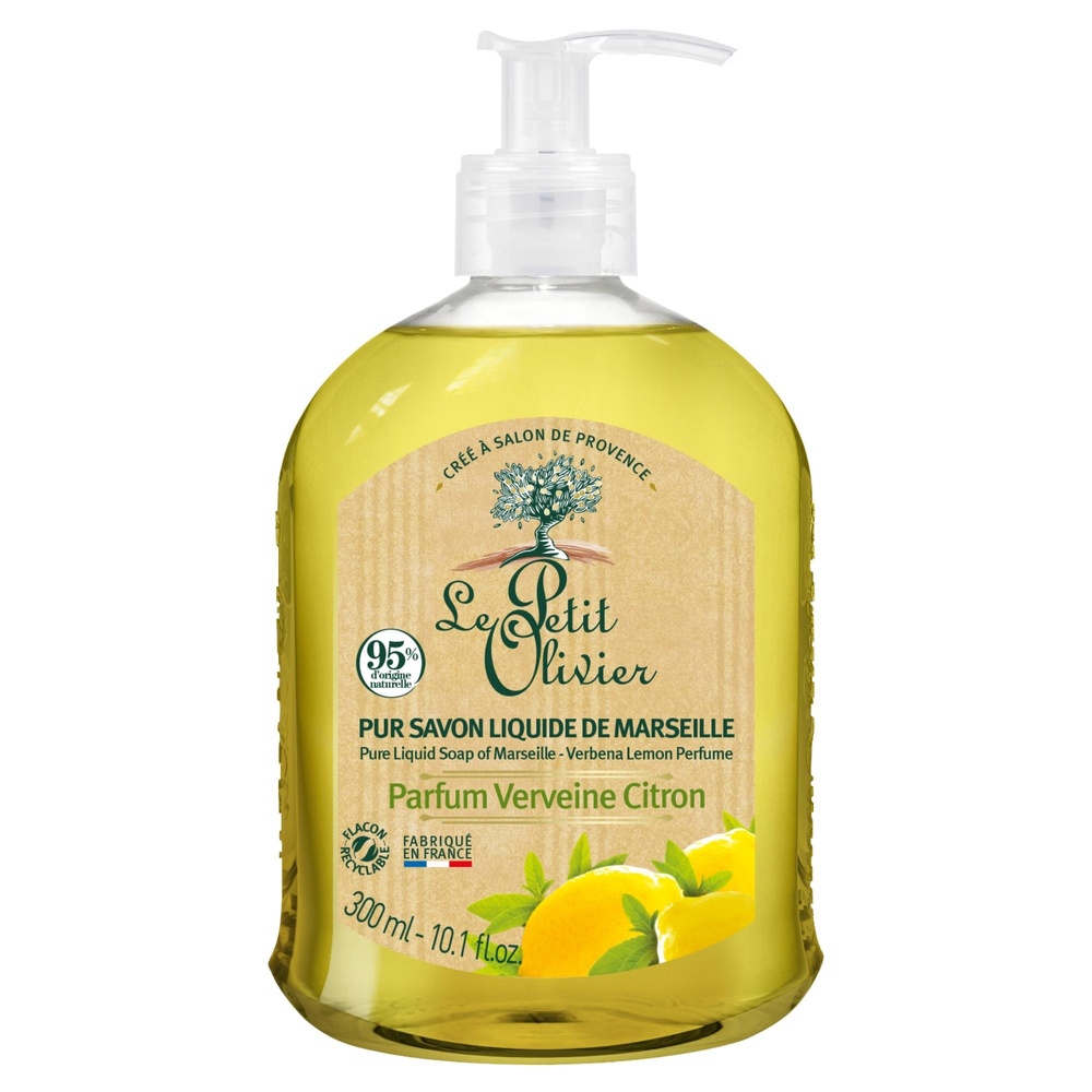 le petit olivier Pur Savon Liquide de Marseille Parfum Verveine Citron Pur Savon Liquide de Marseille
