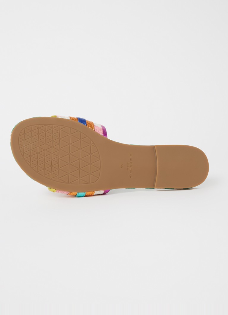 Kurt Geiger Southbank leather slipper with metallic finish