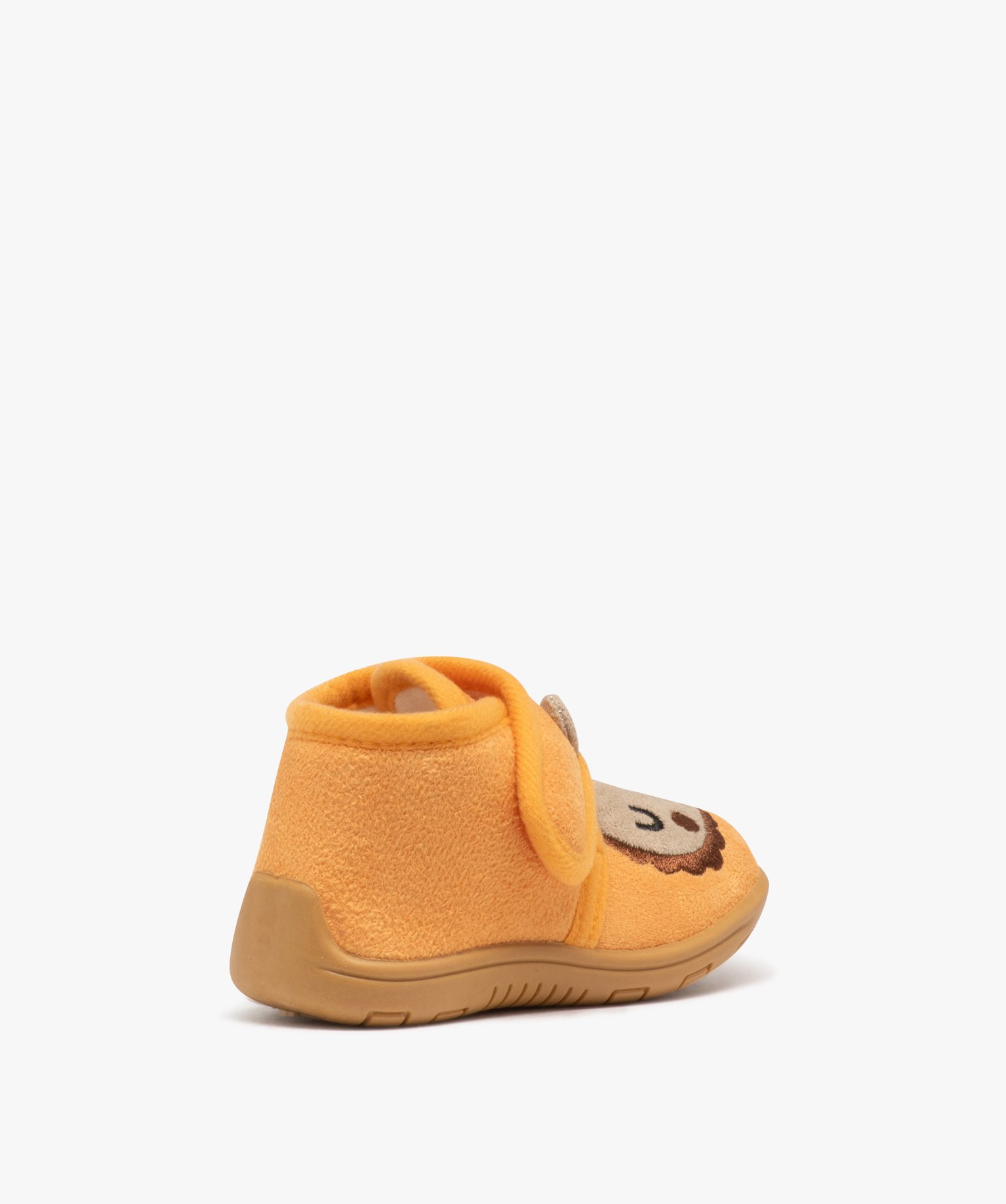 Chaussons bébé Garçon bottillons en velours lion jaune | GEMO
