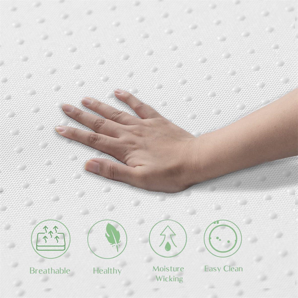 Kaltschaummatratze Matratze,H3 fest,Tagesdecke mit Antirutschpartikeln und Griffen, XDeer, ergonomisch,zertifiziert,atmungsaktiv und langlebig