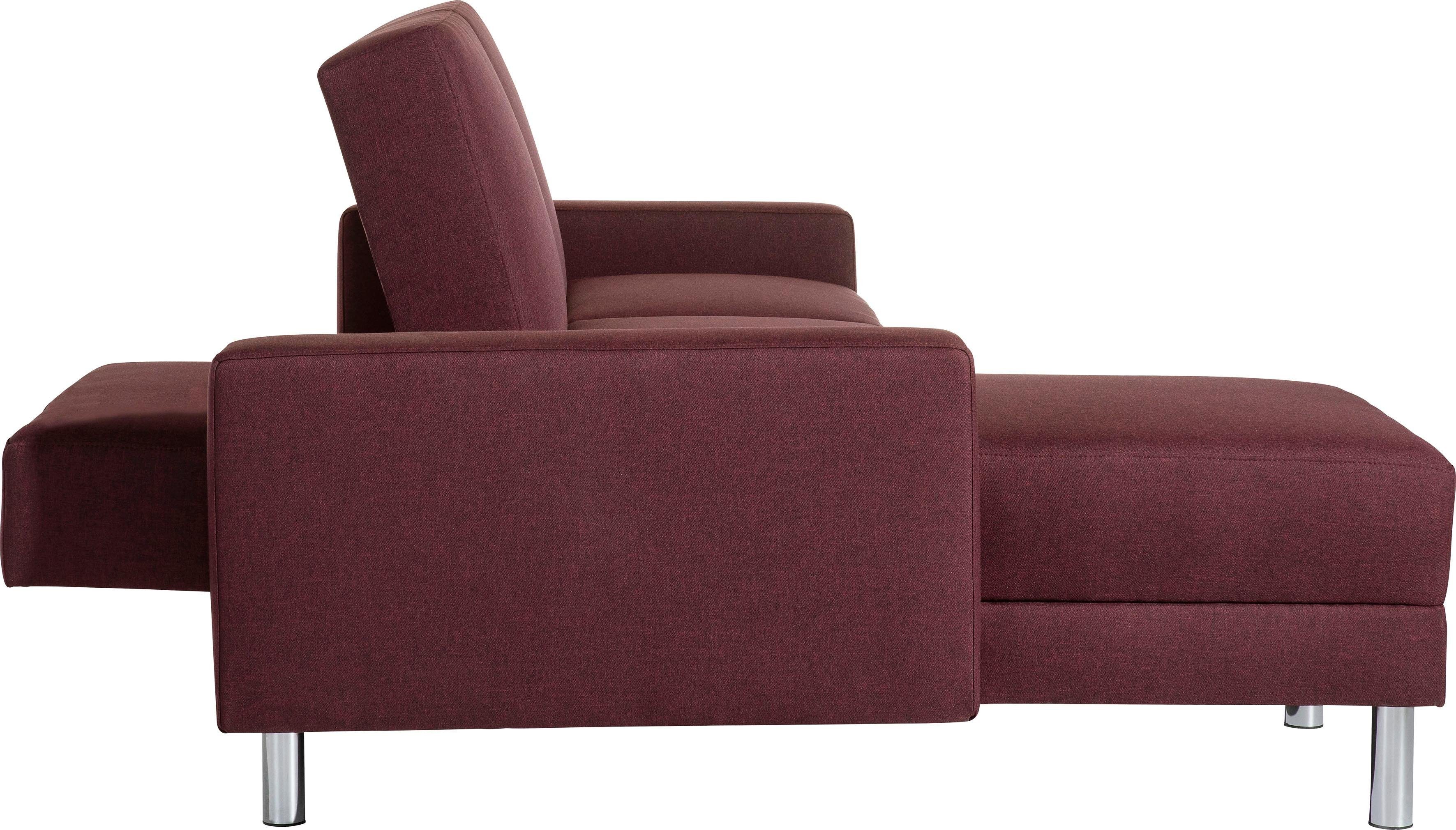 Max Winzer® Schlafsofa Just Fresh, mit Rückenverstellung, inklusive Stauraumhocker