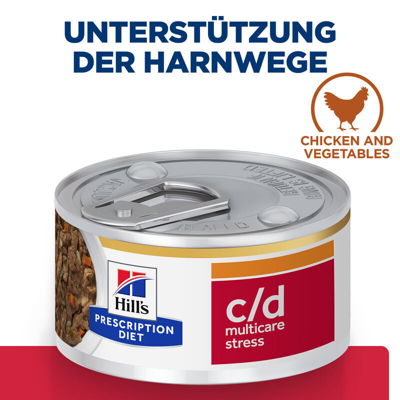 Hill's Urinary Hill's Prescription Diet c/d Urinary Stress Ragout mit Huhn und Gemüse 24x82g