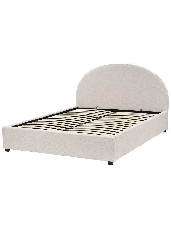 Beliani Doppelbett VAUCLUSE in Beige - (W) 174 x (H) 112 x (L) 214 cm günstig kaufen onesize