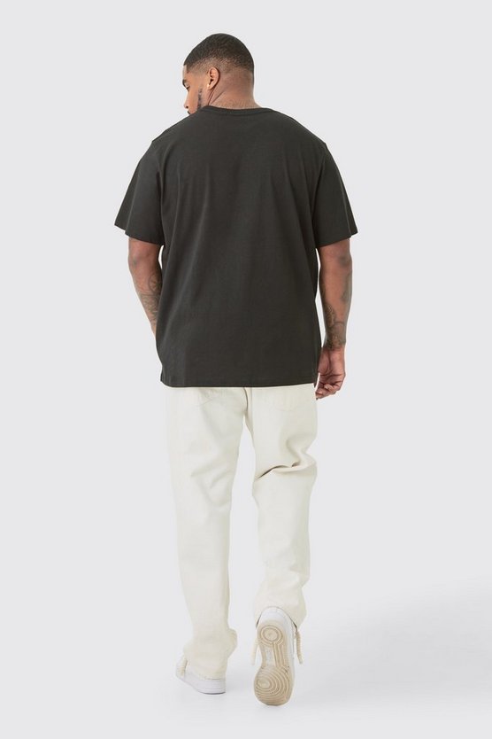 Plus schwarzes T-Shirt mit Brooklyn-Print
