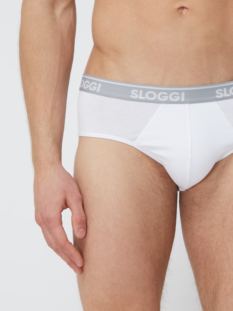 Slip mit Stretch-Anteil im 6er-Pack in weiß