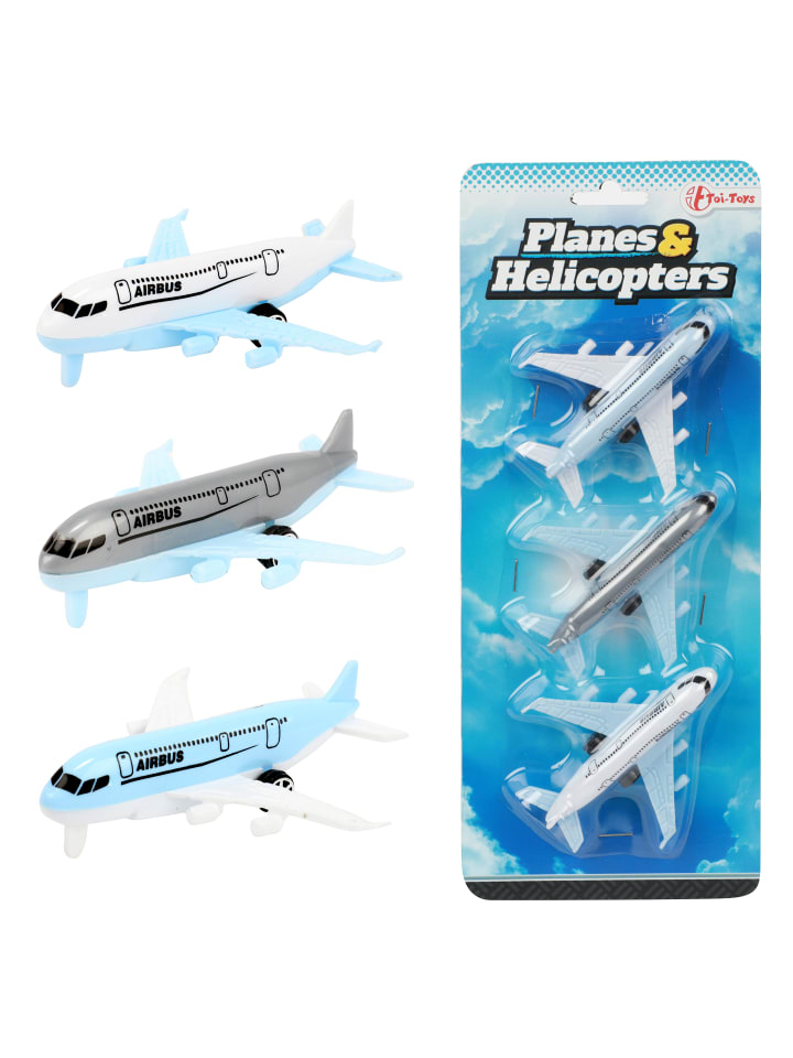 Toi-Toys Spielzeugflugzeuge -  Airbus Flugzeuge (3 Stück) in mehrfarbig günstig kaufen onesize