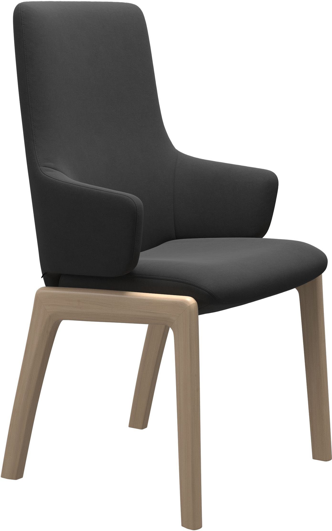 Stressless® Polsterstuhl Laurel, High Back mit Armlehne, Größe L, mit abgerundeten Beinen in Walnuss